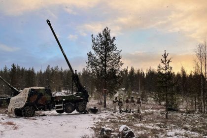 NATO artillery units link up their fires in Europe’s snowy north