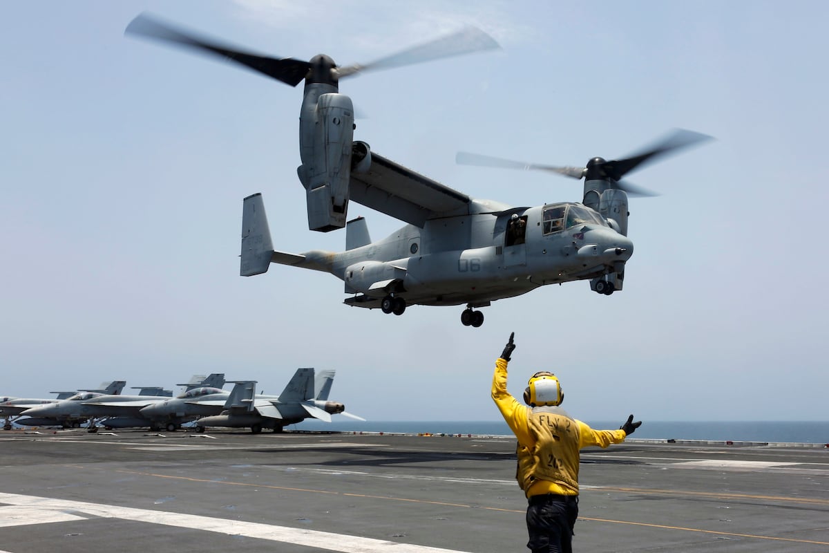 Navy, Air Force cleared to fly Ospreys after inspecting gears