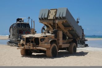 Marine Corps missile truck first to be produced with off-road autonomy