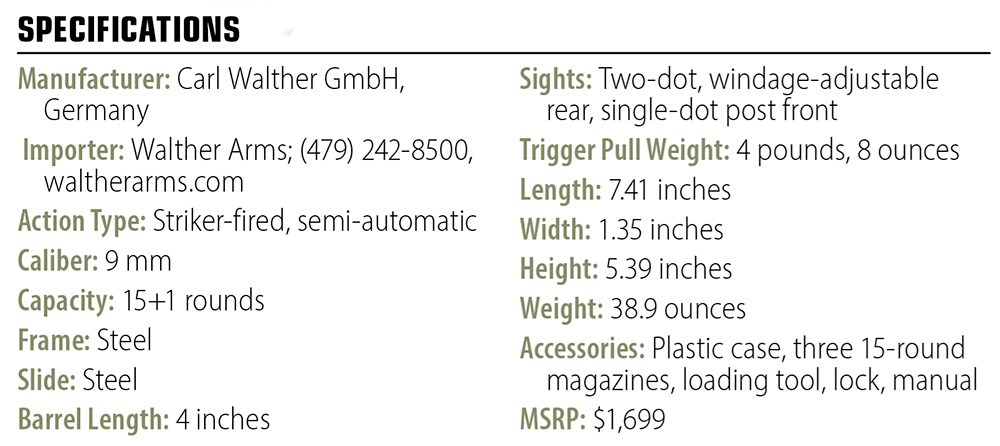 Walther PDP Steel Frame specs