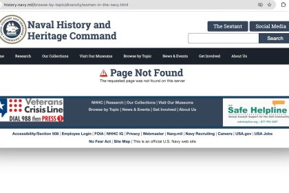 Army, Navy remove web pages highlighting women’s military service