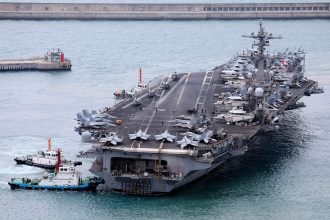 US carrier arrives in South Korea after North Korea missile test