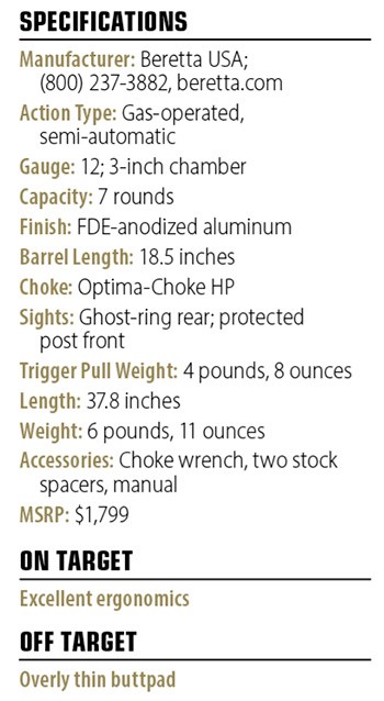 Beretta 1301 Tactical C Shotgun specs
