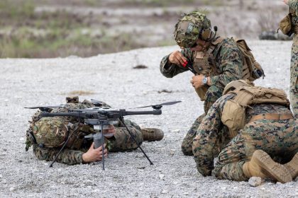 Lejeune Marines run first live munition drop from fielded drone