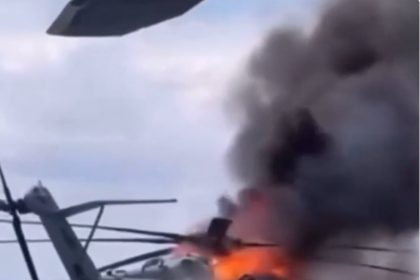 Marines investigating massive fire that engulfed CH-53E helicopter