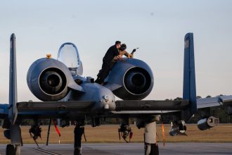 Air Force practices operating from cut-off bases in fierce future war