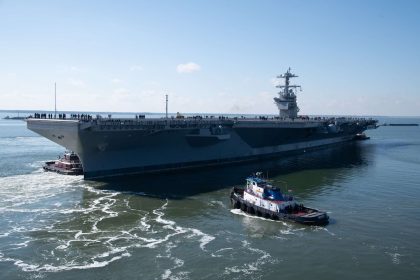 Newest Ford-class carrier USS John F. Kennedy heads to sea for testing
