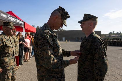 Marine earns service’s highest non-combat award for vehicle rescue