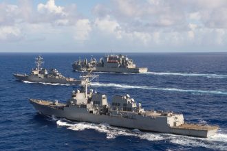 US Navy destroyer fires on cargo vessel attempting to sail to Iranian port