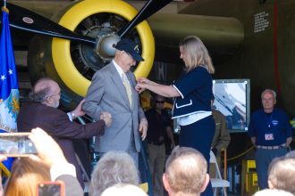 100-year-old B-17 turret gunner knighted by France