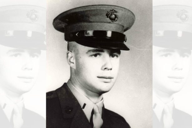 Refusing evacuation, this Marine packed dirt into his wound and continued to fight