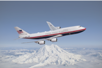 Qatari-donated Air Force One now sports red, white and blue paint job