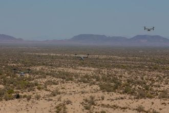 Marine Corps MV-22 Osprey suffers engine fire during Air Force training exercise