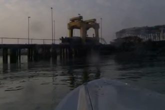 Sea drones strike Iranian port in combat first for US
