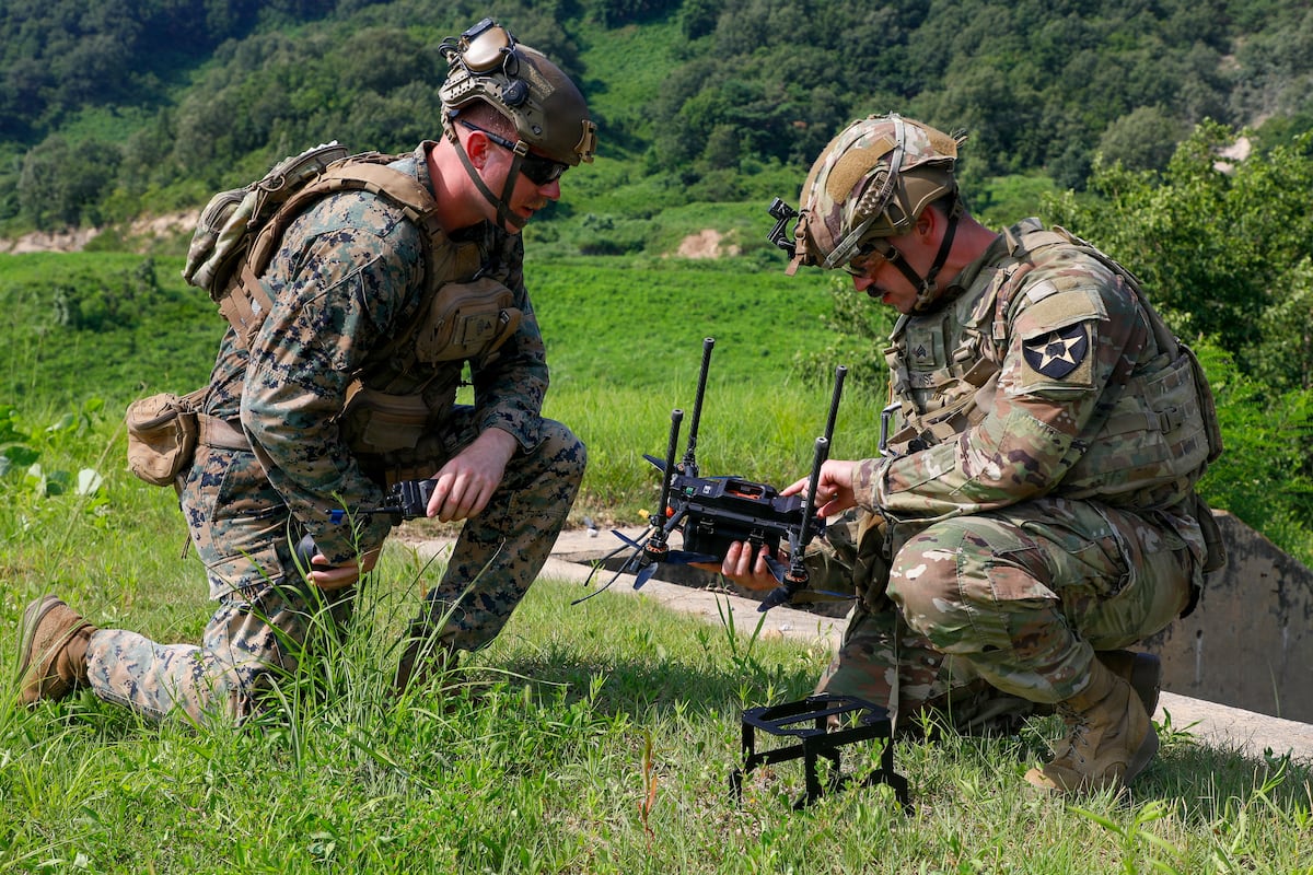 US soldiers, Marines test explosive drones in South Korea