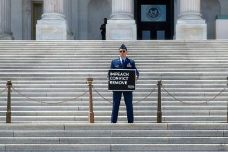 Active-duty Air Force officer who called for Trump impeachment faces three charges