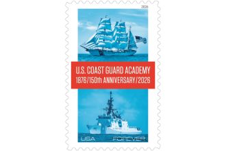 Coasties’ photos used on stamps honoring Coast Guard Academy’s 150th
