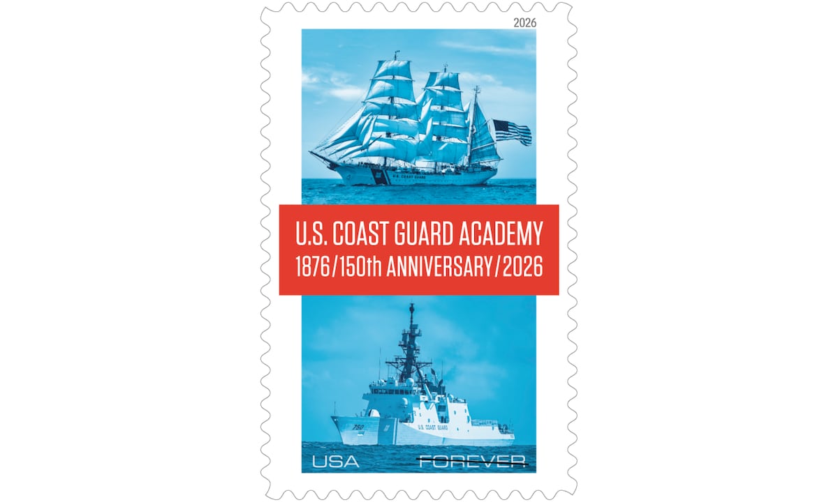 Coasties’ photos used on stamps honoring Coast Guard Academy’s 150th